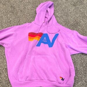 Aviator Nation Purple Hoodie with Logo. Never worn